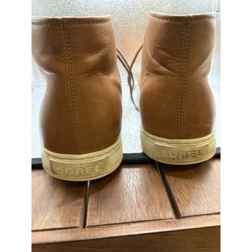 Sorel Chukka Boots Sneakers Men's 10 Brown Waterproof Leather Casual Short Lace